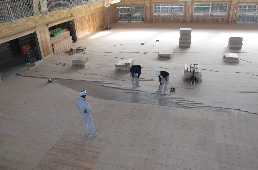 某体育館施工風景